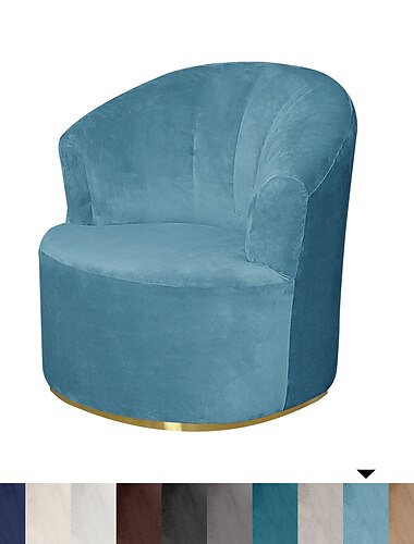  husă de scaun pivotantă din catifea elastică husă de scaun casual accent stil modern husă de scaun cu braț rotund protector de mobilier îngroșa țesătură spandex lavabilă