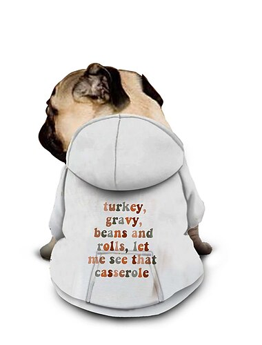  Толстовка с принтом на День Благодарения, собака, кошка, сумка для домашних животных, графическая мода, повседневная повседневная повседневная одежда для собак, одежда для щенков, наряды для собак,