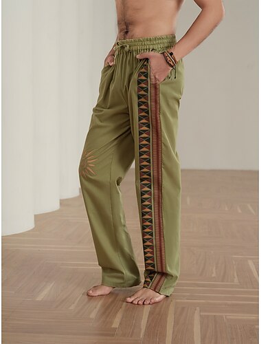  Per uomo Blocco di colori Stampe Grafiche Pantaloni Pantaloni casual Pantaloni Estivi Misura del girovita medio Stile Etnico Retrò Vintage Casuale Quotidiano Ferie Coulisse Elastico in vita Stampa 3D