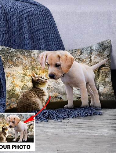  Customized Lumbar Pillow Cover Add your Image Personalized Photo Design Picture Fashion Casual Pillowcase Cushion Cover 1pc