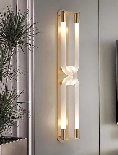  nordiske vegglamper, kreativ strip veggmontert lys, moderne innendørs led vegglamper med 3 lysstyrker, vegglamper for soverom stue gang kjøkken 110-240v