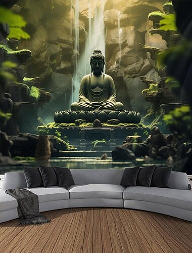  Die Buddha-Landschaft zum Aufhängen, Wandteppich, Kunst, großer Wandteppich, Wanddekoration, Fotografie, Hintergrund, Decke, Vorhang, Zuhause, Schlafzimmer, Wohnzimmer, Dekoration