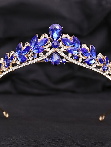  تاج التيجان بندانة رأس خوذة حجر الراين سبيكة زفاف كوكتيل ترف أنيق مع تفاصيل كريستال خوذة أغطية الرأس