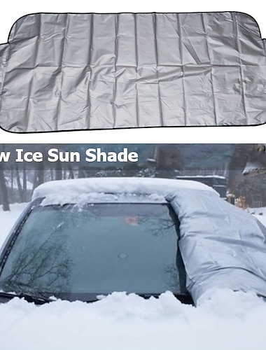  غطاء ثلجي للسيارة مغناطيسي للشتاء، غطاء زجاج أمامي قابل للطي، غطاء مظلة من الشمس سهل التركيب