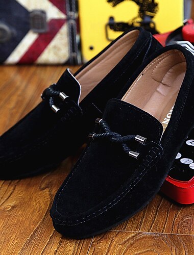  Bourgogne loafers i imiteret ruskind til mænd – stilfulde slip-on-moccasin-køresko med dekorative blonder til afslappede og formelle lejligheder