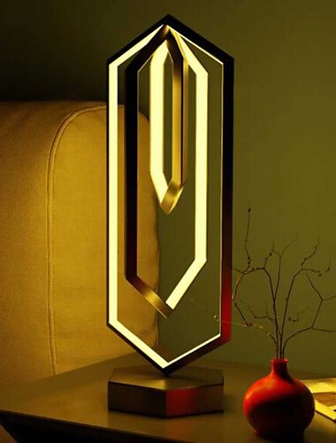  lampade da tavolo moderne lampada da tavolo d'atmosfera a led poligonale dimmerabile rgb con telecomando e app di controllo per camera da letto soggiorno ufficio comodino libreria