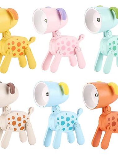  mini luci notturne led simpatico regalo di natale creativo cartone animato dinosauri cane e alce di natale lampada da tavolo pieghevole piccola con batteria