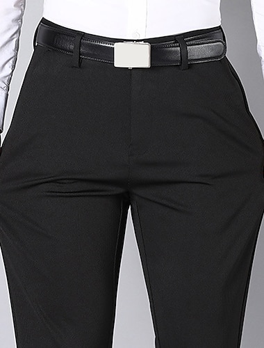  Hombre pantalones de traje Pantalones de Pana Pantalones Pantalones de traje Bolsillo Plano Comodidad Transpirable Boda Negocio Casual Moda Clásico Negro Azul Marino Elástico