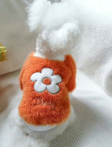  Psy Koty Bluza dresowa Śłodkie Kwiaty Zima Ciepłe Oddychający Miękka Zmywalny Wygodny Święta Święta Na zewnątrz Codzienne Ubranka dla psów for Bichon frise Szpic miniaturowy szczeniaków i młodych