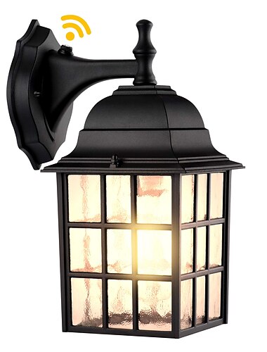  Lámpara de pared exterior del anochecer al amanecer luces de porche de montaje en pared con sensor iluminación de pared exterior lámpara de pared antioxidante linterna de pared impermeable luces