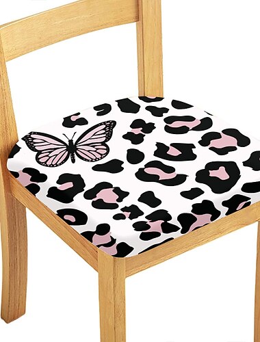  Seat Covers for Dining Room Stretch Chair Seat Slipcover Suede Water Repellent Soft Plain Solid Color Durable Washable Furniture Protector For Dining Room Party