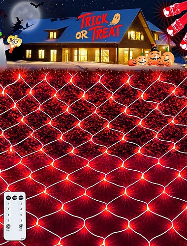  Dekorativ nätlampa låg spänning säkerhetskontakt 8 funktioner fjärrkontroll bröllop semester halloween inomhus och utomhus dekoration 6 * 4m 672Led/3 * 2m 192Led/1.5 * 1.5m-96Led