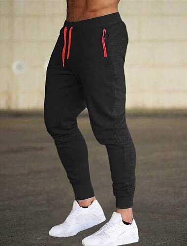  Per uomo Pantaloni della tuta Jogging Pareggiatore Tasche Liscio Comfort Traspirante Esterno Giornaliero Per uscire Di tendenza Informale Nero Grigio chiaro