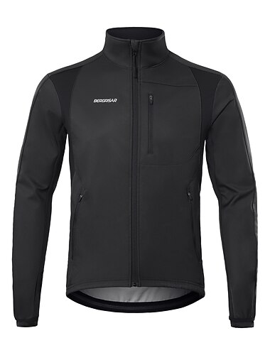  Herre Sykkeljakke Vindtett jakke Fleece-jakke Vinter Varm Fukttransport Pusteevne Tilbake Lomme Sykkel Jakke Joggedress Fjellsykling Veisykling Sykling i byen Svart Burgunder Oransje Sykkelklær