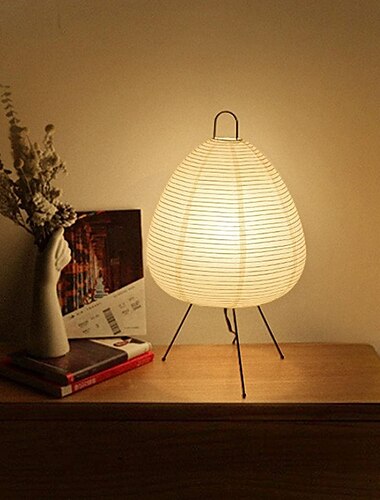  Papierlampe, moderne Retro-Schreibtischlampe, japanisches Design, Papierlampenschirm, LED-Reispapier-Schreibtischlampe, Homestay-Schlafzimmer, Wohnzimmer/Restaurant, Dekoration, Zuhause,