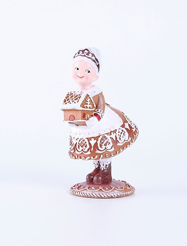  vánoční výzdoba dárky pro ženy pryskyřičný perník pan,santa a panísanta vánoční sběratelské figurky vánoční ozdoby interiérové bytové dekorace