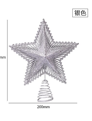  Weihnachtsbaumspitze Stern, Baumkronendekoration, Pailletten-Baumkrone mit gerader Maserung, Sternszenen-Layout, Wanddekoration, Raumdekoration, Gartendekoration, Themenparty-Dekoration,