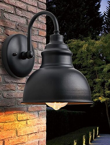  Aplique industrial vintage Aplique vintage para interior exterior Aplique de metal retro para arte restaurante cafetería bar pasillo e27 bronce/negro 110-240v