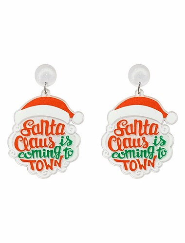  julenissen Mrs.Claus Smykker Dame Jul Jul Nytt År julaften Øredobber