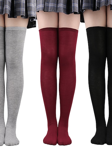  Calcetines por encima de la rodilla hasta la rodilla, medias cálidas para mujer, calcetín para botas, calentadores de piernas, calcetines altos para uso diario, cosplay