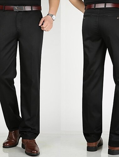  Bărbați Pantaloni Costume Pantaloni casual Buzunar Picior drept Simplu Confort Απαλό Casual Zilnic Haine de strada Stilat Simplu Kaki Gri Deschis Micro-elastic