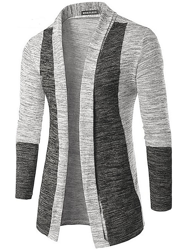  Herren Pullover Strickjacke Stricken Standard Einfarbig V Ausschnitt Täglich Wochenende Bekleidung Winter Frühling Dunkelgray Braun M L XL