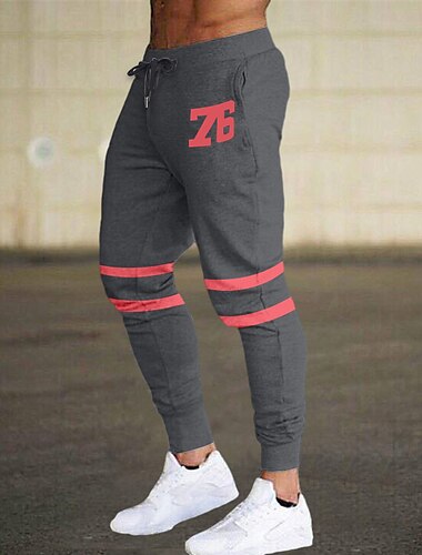  Per uomo Pantaloni della tuta Jogging Pareggiatore Tasche Banda Comfort Traspirante Esterno Giornaliero Per uscire Di tendenza Informale Nero Grigio chiaro