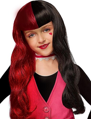  παιδική περούκα draculaura - monster high cosplay party περούκες αποκριάτικες περούκες