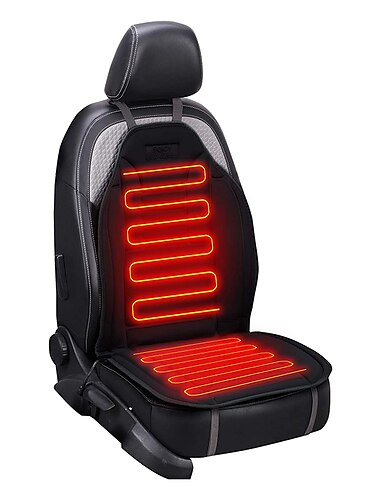  Heizbare Autositzauflage elektrische Heizung Rückenlehnenpolster universelle Passform 12V neuer Winterautositzbezug