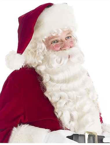 kostymeeventyr deluxe nisseskjegg og parykk sett nisseskjegg og parykk nisseskjegg julefest parykker