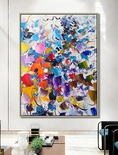  油絵 100% 手描き油絵手作り壁アート抽象絵画オリジナル絵画手描きカラフルなキャンバスアート壁アート絵画装飾ロールキャンバスフレームなし未伸長
