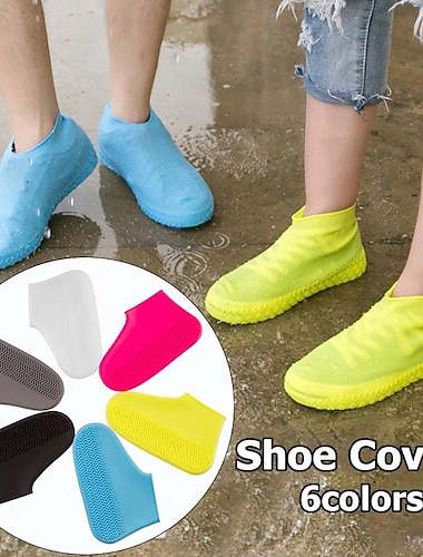  1 pár vízálló cipőhuzat újrafelhasználható, csúszásmentes, összecsukható kültéri felsőcipő esős napokra