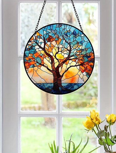  1 stuks levensboom muurhangende zonnevanger voor huis- en tuindecoratie - perfect voor huisdecoratie