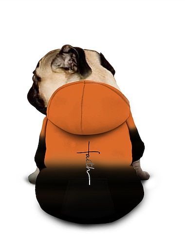  كلاب قطط هوديي الحقيبة الحيوانات الأليفة ألوان متناوبة موضة كاجوال الأماكن المفتوحة كاجوال / يومي الشتاء ملابس الكلاب ملابس الجرو ملابس الكلب مقاوم للماء برتقالي كوستيوم للفتاة والفتى الكلب بوليستر S