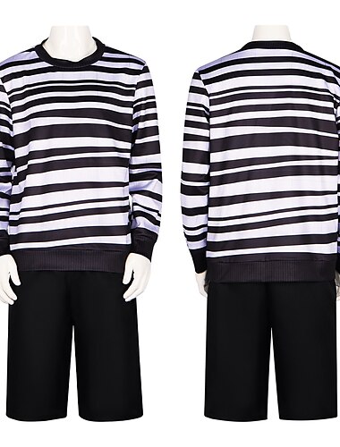  Wednesday Addams Addams family Pugsley Pants T-shirt Cosplay Costume Movie Cosplay for Men's Adults' Carnival Children's Day Masquerade