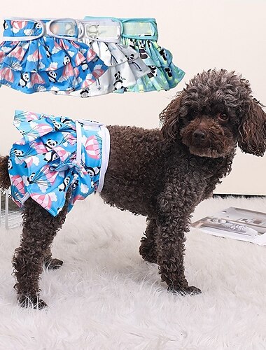  Honden Katten Fysiologische menstruatiebroek voor honden Modieus Casual Ademend Zacht Wasbaar Comfortabel Bed Casual / Dagelijks Hondenkleding for pomeranian kleine huisdieren Vlinder Small