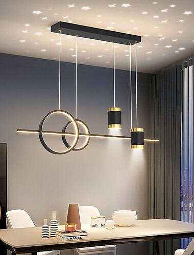  LED ペンダントライト 100 センチメートル調光可能なクラスターデザイン幾何学的形状ペンダントライト PVC クラシックスタイリッシュな亜鉛合金コンテンポラリーモダン 110-240v