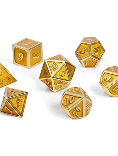  Metallwürfel Coc Running Group DND Drache und Dungeon Polyeder Set mit sieben Würfeln