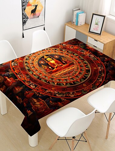  Mantel rectangular para mesa, manteles lavables resistentes a las arrugas para reuniones familiares, mesa de comedor