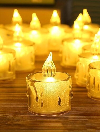 24st batteridrivna led flamless ljus - droppvis nattljus för alla hjärtans dag, jul, religiösa bröllop, fester och heminredning - avrivbara tevaxljus   24st batteridrivna led flamless ljus - droppvis nattljus för alla hjärtans dag, jul, religiösa bröllop, fester och heminredning - avrivbara tevaxljus