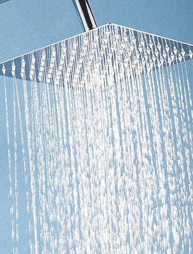  Wassersparender Regenduschkopf, luxuriöser quadratischer Badezimmerduschkopf mit hohem Druck und hohem Durchfluss aus Edelstahl
