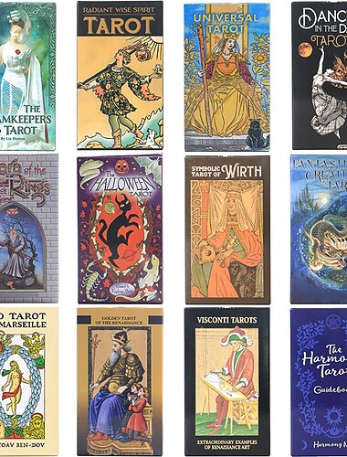  Tarot inglés Baraja de tarot grande de 12 * 7 cm con instrucciones en papel