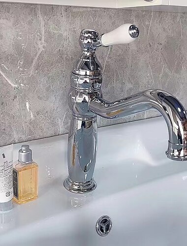  κλασική βρύση νιπτήρα μπάνιου σε επιμεταλλωμένα φινιρίσματα, ευρέως διαδεδομένες βρύσες μπάνιου δύο οπών με μονή λαβή