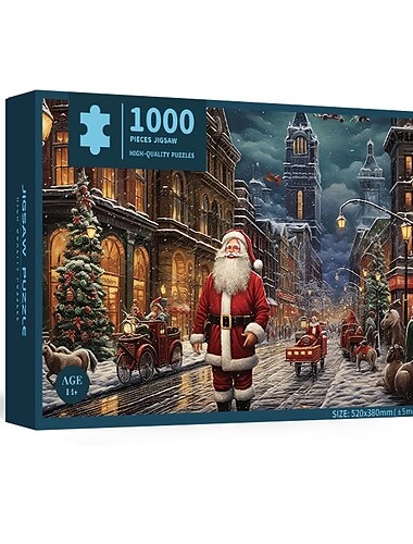  Puzzle compte à rebours du festival - Puzzles de 1000 pièces pour adultes et enfants - Calendrier de l'Avent 2023 Cadeaux du festival décoration de la maison - Festival de l'Avent