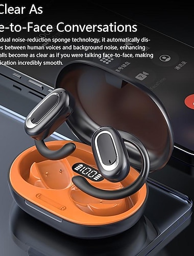  OWSワイヤレスBluetoothイヤフォン スポーツイヤーフックヘッドセット タッチコントロール オーバーイヤーヘッドフォン チャージングケース付き