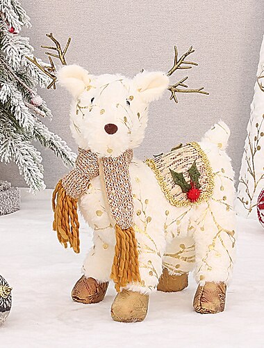  Festival, neues Produkt, Dekoration, Partyzubehör, langes Fell, bedruckter Stoff, Elch, kleines Geschenk, Ornament, Ornamente