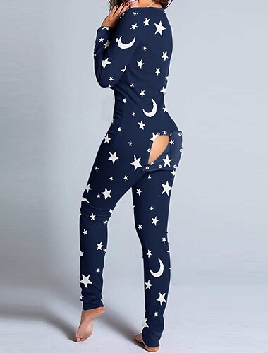  Damen-Onesie mit Herz-Leoparden-Motiv, lässig, bequem, weich, für zu Hause, atmungsaktiv, V-Draht, lange Ärmel, Herbst-Winter-Home-Outfits
