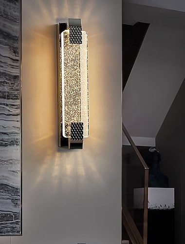  led nástěnné svítidlo z nerezové oceli křišťálové vnitřní 40/50/60/80/100 cm 3 lehké minimalistické nástěnné světlo dlouhé svítidlo pro domácí dekorace vnitřní nástěnná svítidla pro obývací pokoj