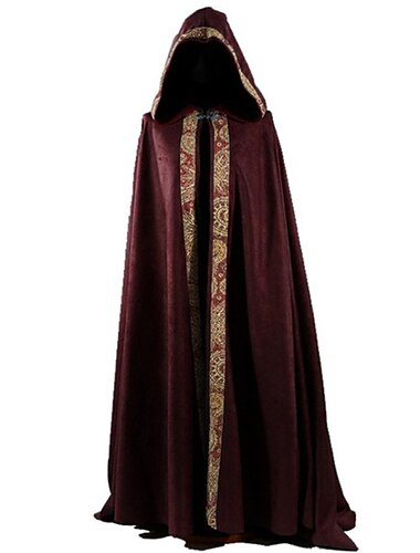  パンク＆ゴシック 中世 ルネッサンス コート アウター 魔女 純色 男性用 バイキング ファンタジー 王立 パーティー 成人 コート