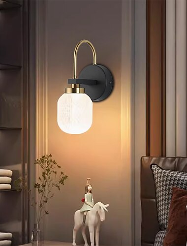  moderne glass toalettbordslampe vegglampe svart gull moderne vegglampe bad moderne krystallglass toalettbordsbelysning ac85-265v